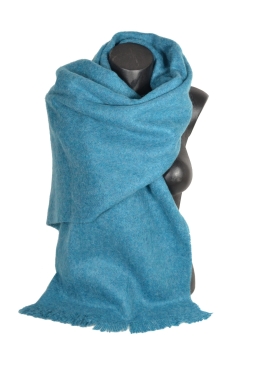 Châle mohair Milene bleu