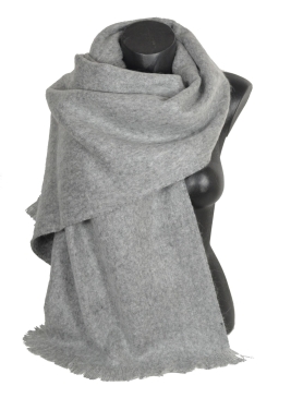 Châle mohair Milene gris clair