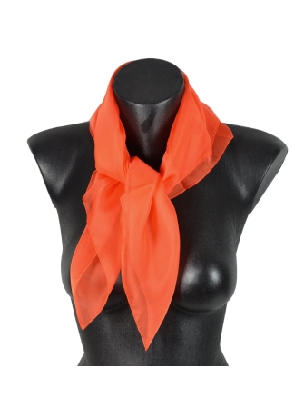 Carré en mousseline de soie orange