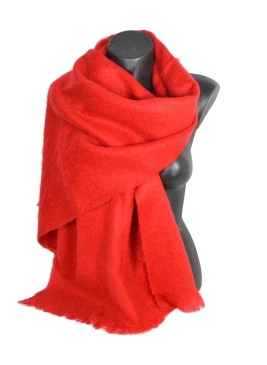 Châle mohair Milene rouge