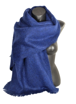 Châle mohair Milene bleu marine