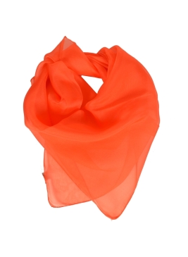 Carré en mousseline de soie orange