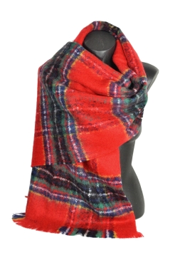 Châle mohair Macaron rouge
