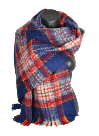 Châle mohair Macaron bleu