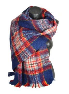 Châle mohair Macaron bleu