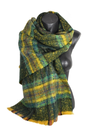 Châle mohair Macaron vert