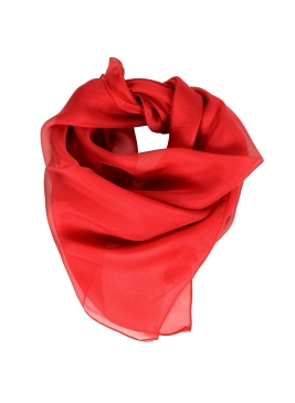 Carré en mousseline de soie rouge