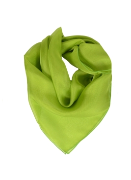 Carré en mousseline de soie vert kiwi