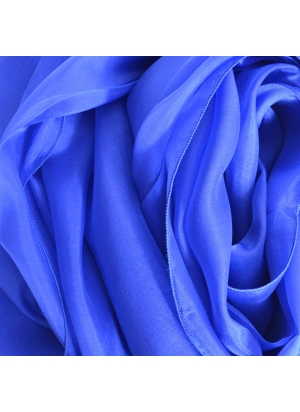 Etole en mousseline de soie bleu royal
