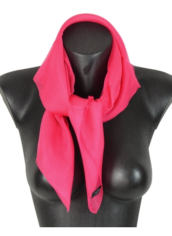 Carré en mousseline de soie fuchsia
