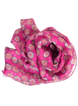 Foulard en soie Scandinave rose