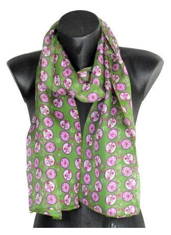 Foulard en soie Scandinave pomme