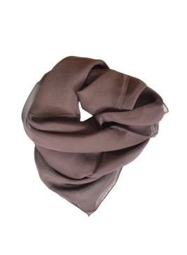 Carré en mousseline de soie marron