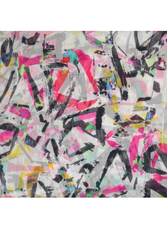 Carré en soie Graf rose