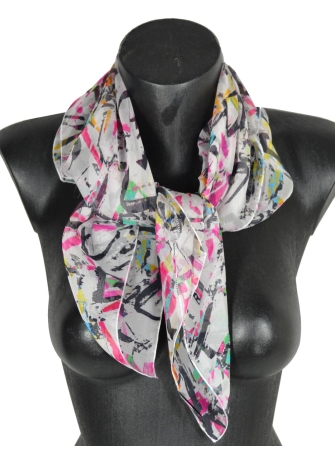 Carré en soie Graf rose