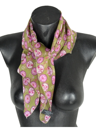 Carré en soie Scandinave vert