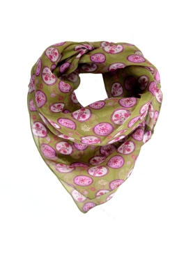 Carré en soie Scandinave vert