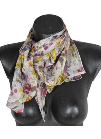 Carré en soie Romantique rose