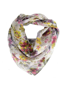 Carré en soie Romantique rose