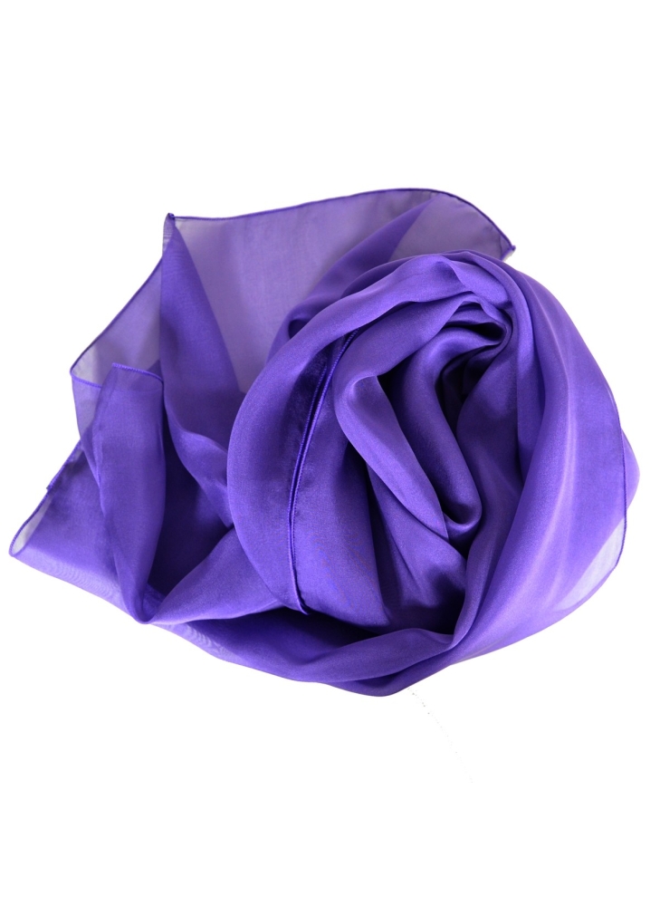Foulard en mousseline de soie violet