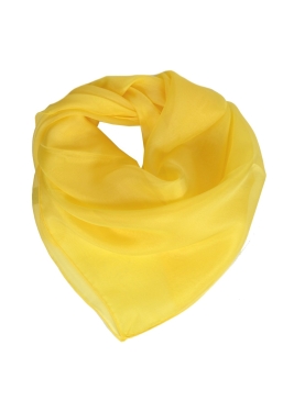 Carré en mousseline de soie jaune