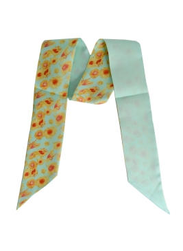 Ruban twill Van Gogh - Tournesols vert