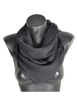 Grand carré en mousseline de soie noir