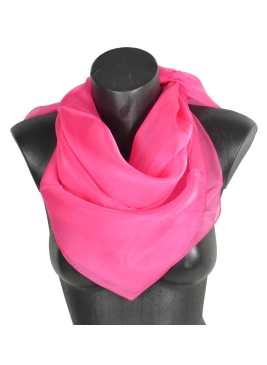 Grand carré en mousseline de soie rose