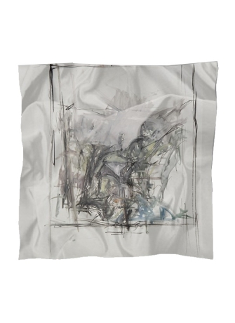 Carré en soie Paysage à Stampa de Giacometti