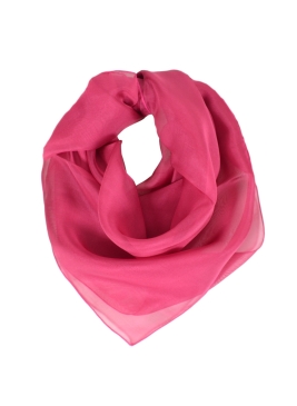 Carré en mousseline de soie rose bysantin