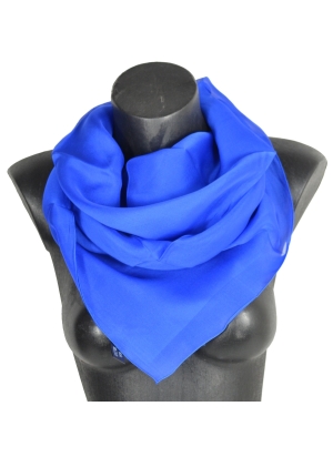 Echarpe Epaule Soie Bleu Electrique, foulard en soie, bras, bleu