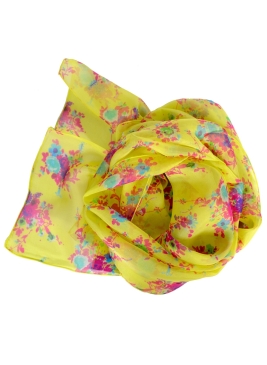 Foulard en soie Bouquet jaune