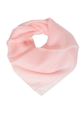 Carré en mousseline de soie rose clair