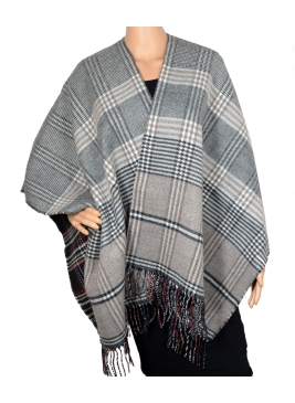 Poncho Papyrus réversible beige