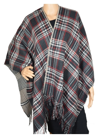 Poncho Papyrus réversible beige