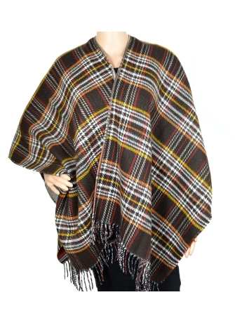 Poncho Papyrus réversible orange