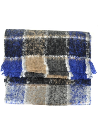 Châle mohair Make up bleu marine