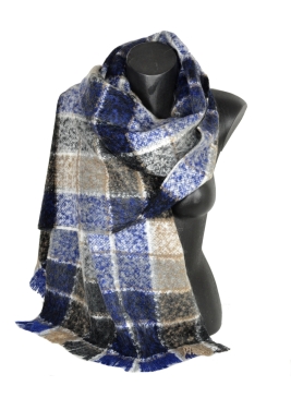 Châle mohair Make up bleu marine