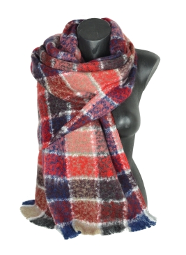 Châle mohair Make up rouge