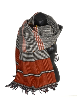 Châle écossais Papyrus orange