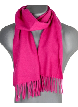 Echarpe en laine unie Zoé rose