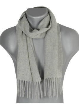 Echarpe en laine unie Zoé grise