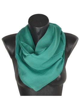 Grand carré en mousseline de soie vert