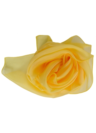 Grand carré en mousseline de soie jaune