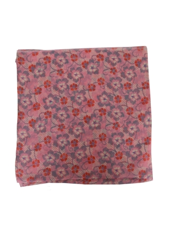 Carré en soie Flowers rose poudré