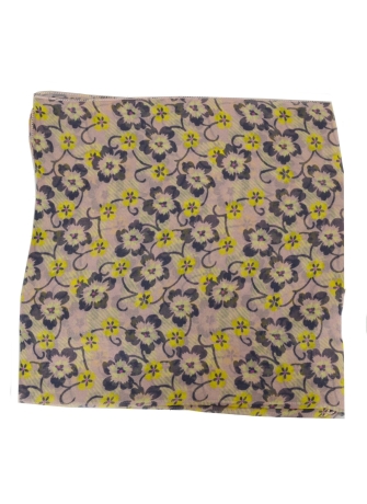 Carré en soie Flowers rose clair