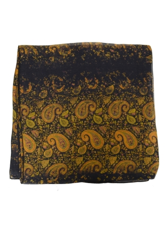Carré en soie paisley jaune