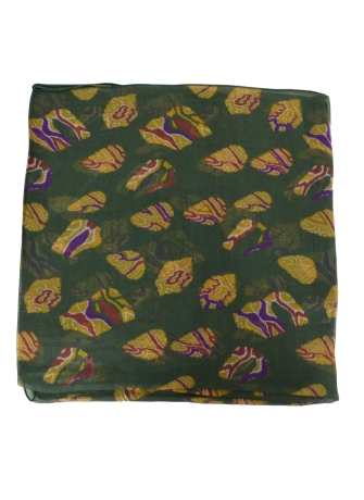Carré en soie Emprunte vert