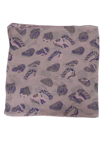 Carré en soie Emprunte rose