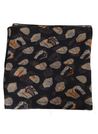 Carré en soie Emprunte noir